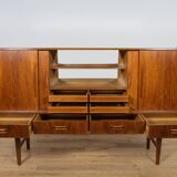 Buffet haut en teck de style moderne du milieu du siècle, fabriqué par Farso Mobelfabrik, Danemark.