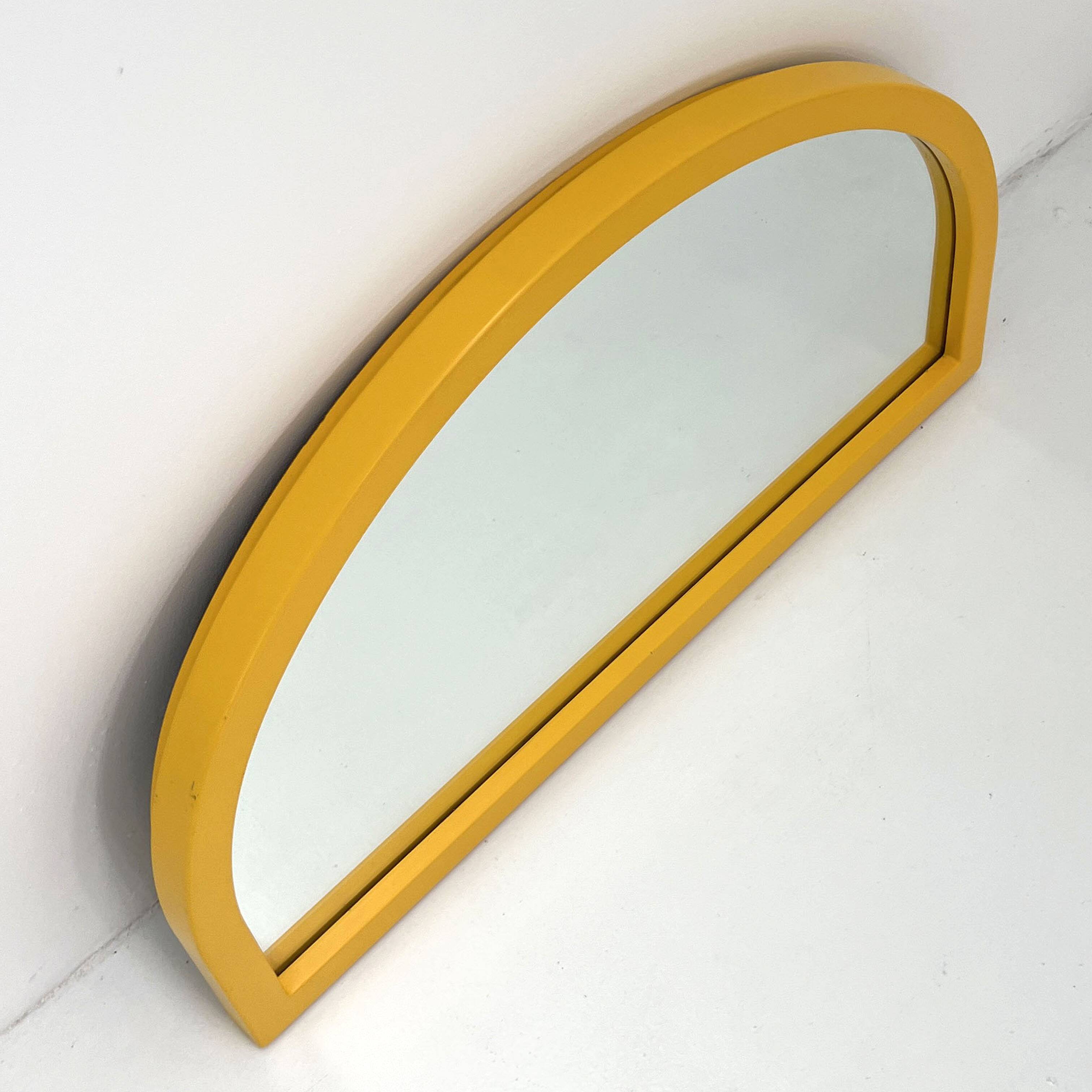Arched Yellow Mirror by Anna Castelli Ferrieri for Kartell, 1980