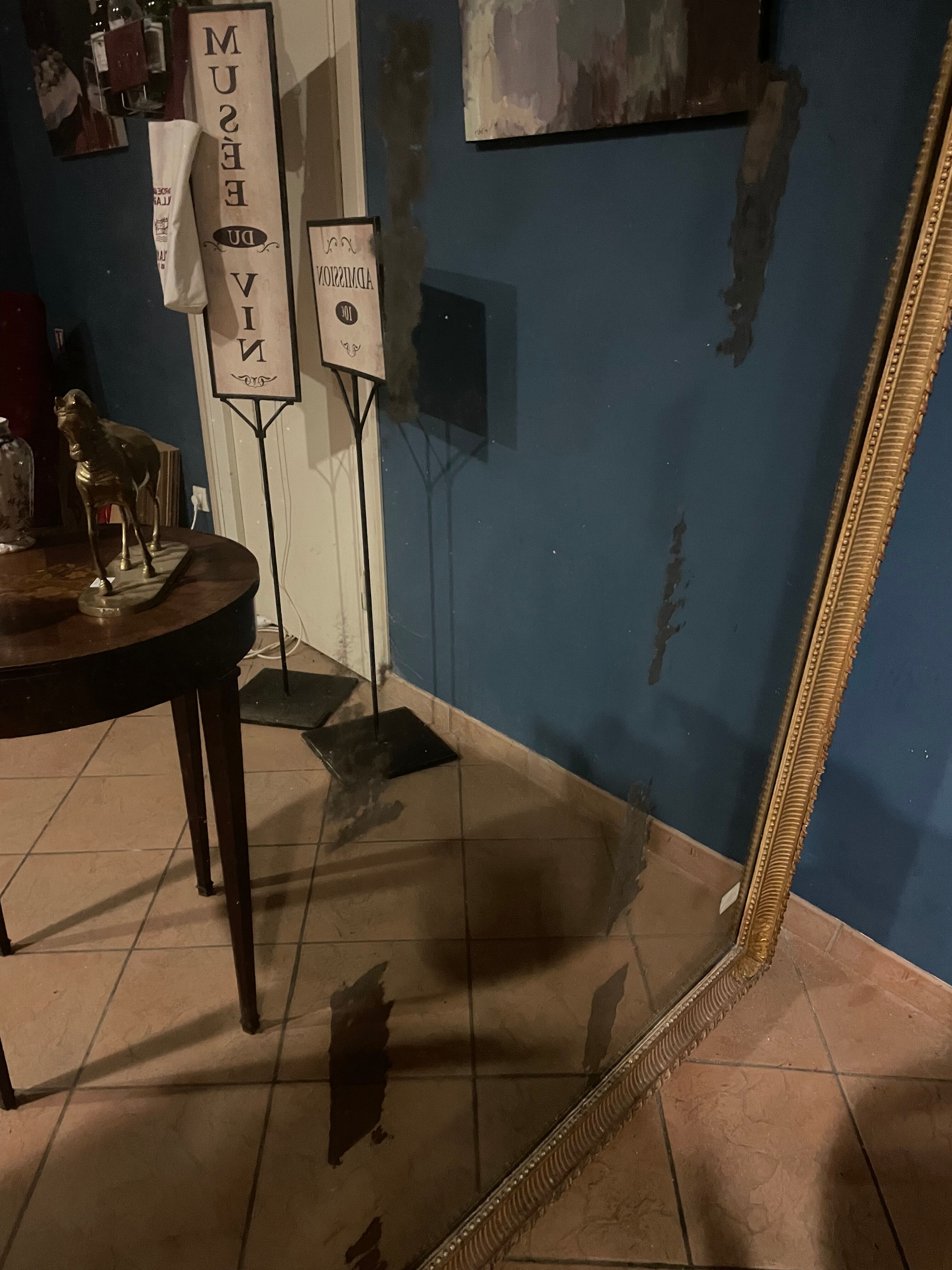 Golden Louis Philippe Mirror with gold leaf 207x140