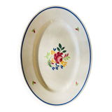Plat ovale de Gien sce Anne
