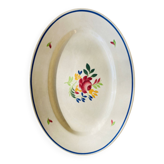 Plat ovale de Gien sce Anne