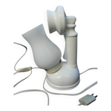 "Telephone" lamp in white ceramic and opaline from the 1970s.