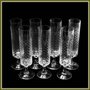 Lot of 7 Rosenthal Romance Motif I Flute Champagne 7.25" tall