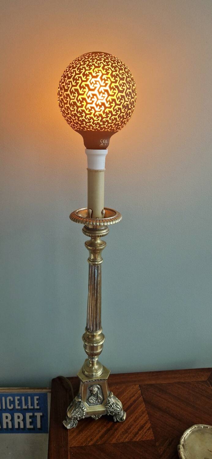 Church candle lamp base, early 20th century