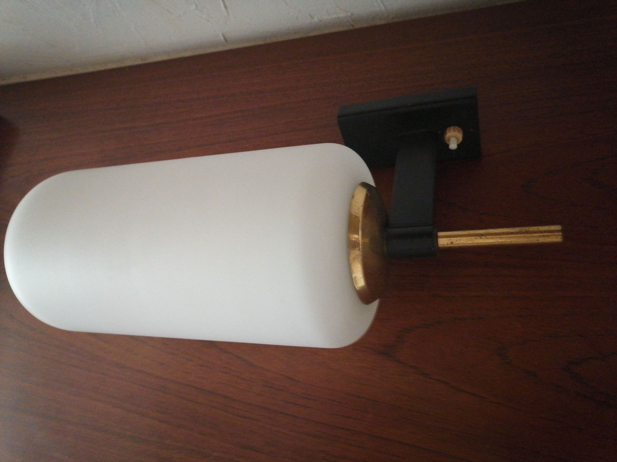 Wall lamp vintage 1950 opaline laitpn