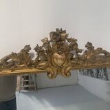 Miroir de style Louis XV en bois et stuc doré XIX siècle