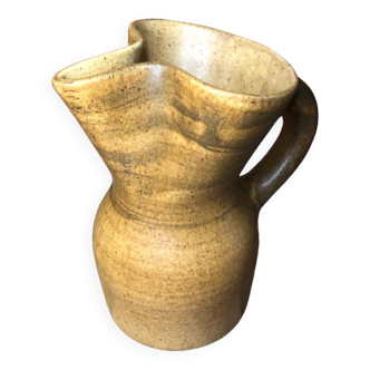 Old longchamp pitcher ceramic beige france vintage #a516