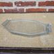Vintage transparent glass platter in Art Deco style.