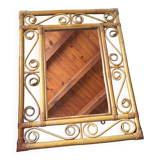 Vintage bamboo mirror