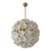 Italian White Flowers Glass Sputnik Candlestick