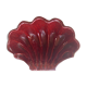 Green and red vintage dabbling enamelled ceramic shell