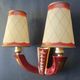 Ceramic wall lamp with Art Deco shades