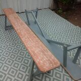 Pair of large wooden benches