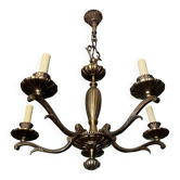 Bronze Regency style chandelier with 5 lights