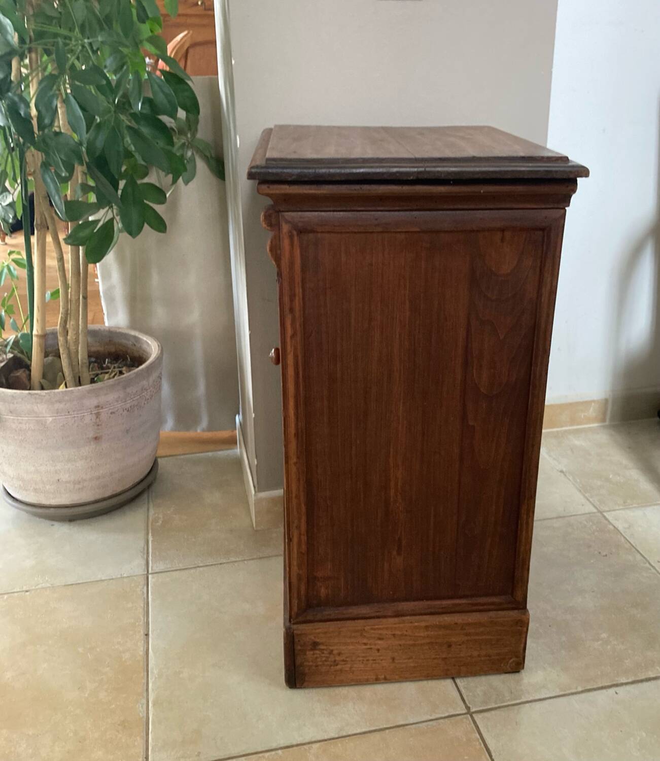 19th century solid wood bedside table