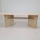 Rectangle Travertine Coffee or Side Table, Italy 1980's