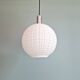 Vintage textured white opaline pendant light, 1960s-70s