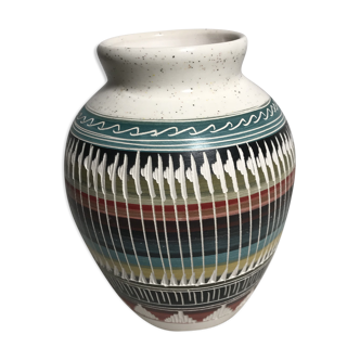 Old glazed ceramic vase