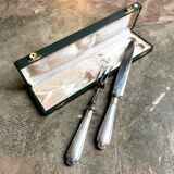 Christofle service cutlery in silver metal