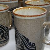 6 mug tasses en grès scotland céramic