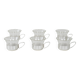 Set of glass cups, Italian design, 1980s, production: Italy
