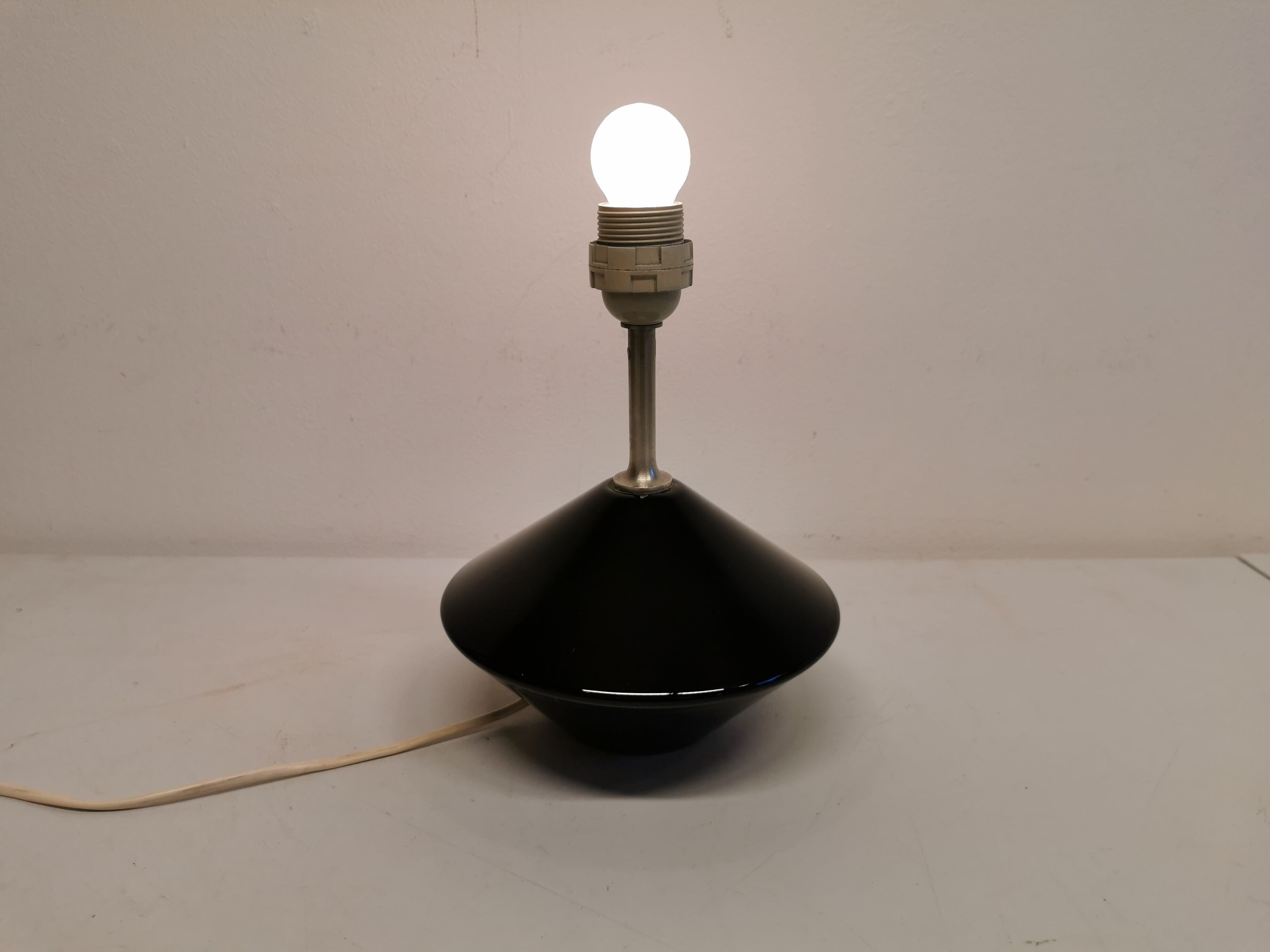 Royal Copenhagen Table Lamp made of hard pressed black glass