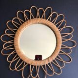 Rattan sun mirror