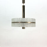 Large '60s Ice Glass Pendant Lamp