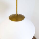 Large opaline pendant / modern brass mid-century ASEA Sweden, 1940s