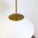 Large opaline pendant / modern brass mid-century ASEA Sweden, 1940s
