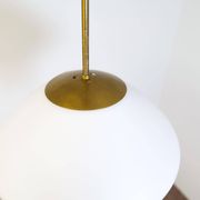 Large opaline pendant / modern brass mid-century ASEA Sweden, 1940s
