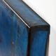 Contemporary abstract artwork in blue, red,black, yelow on stretched canvas