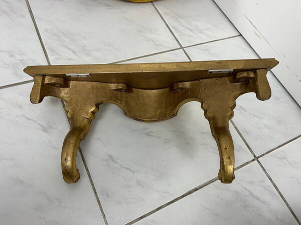 Miroir ovale vintage Deknudt avec console assortie