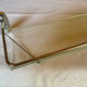 Vintage bathroom shelf, chrome metal and glass