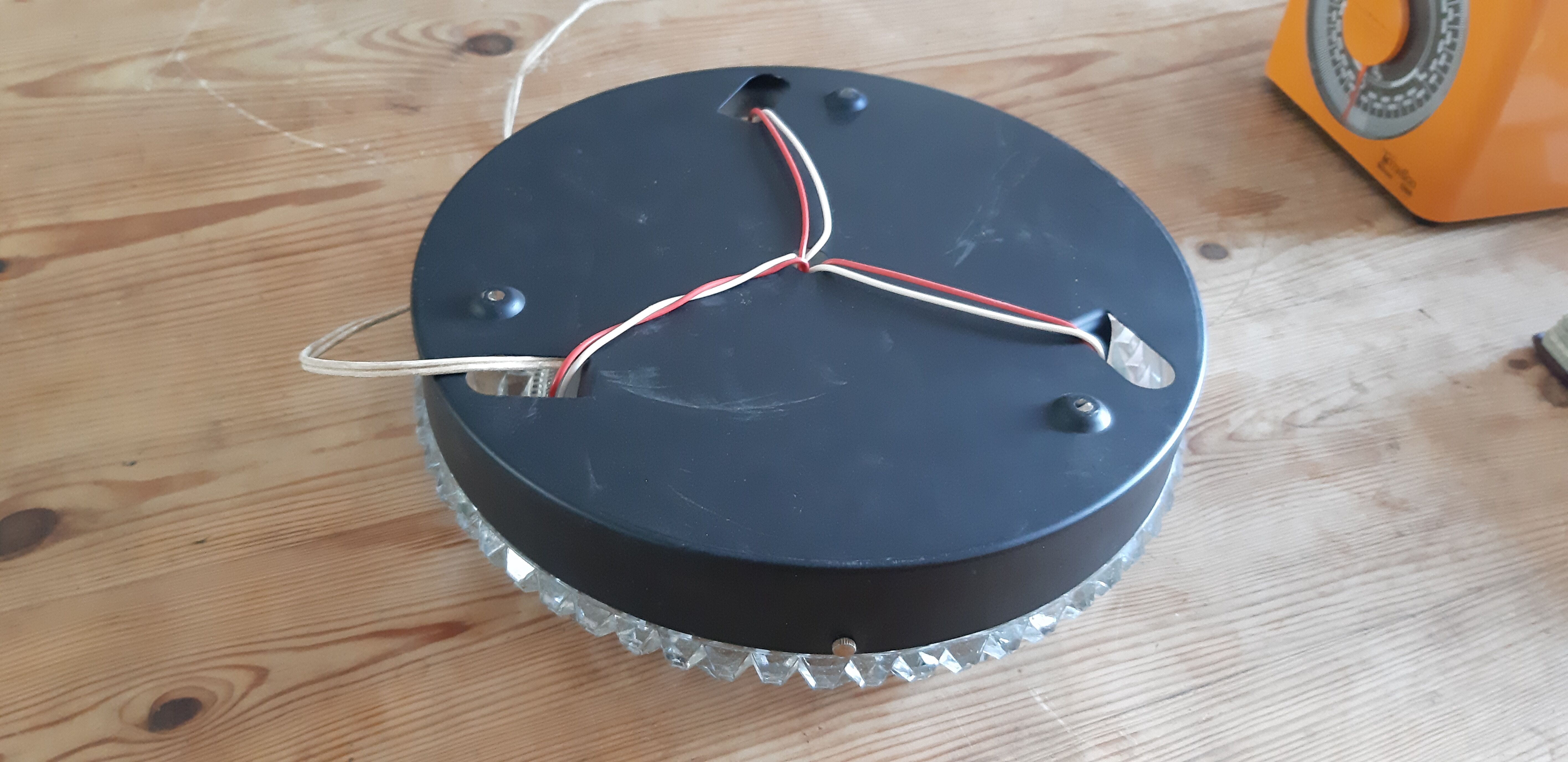 Wall lamp vintage metal glass and mirror