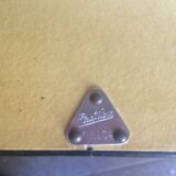Plastilux yellow formica table with extensions 50s
