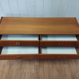 Scandinavian-style teak row