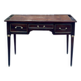 Bureau plat double face en acajou de style Louis XVI