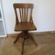 Rare American office chair - wooden - swivel - 50s/60s - child