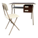 Small vintage desk with formica drawers and 70s chair