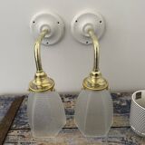 Pair of art deco wall lights