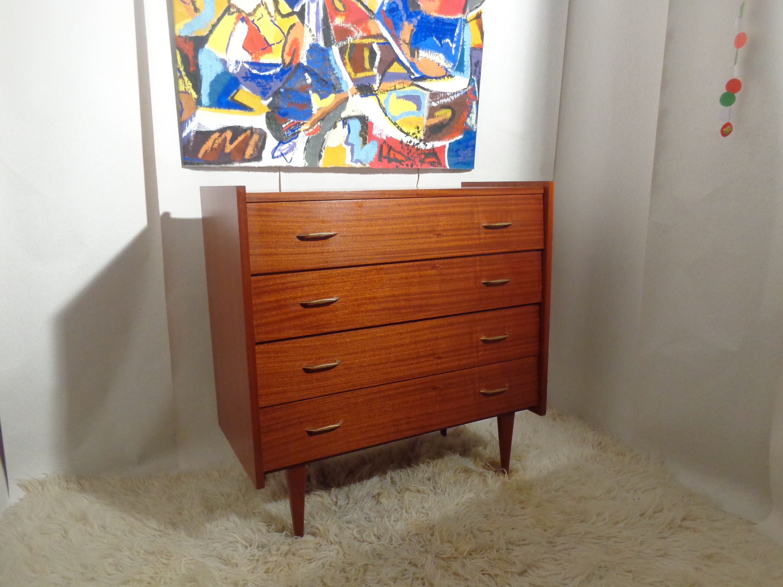 Chest of drawers vintage 60s teak