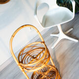 Bottle holder, aperitif display, rattan 1970
