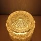 Vintage bedside lamp in molded glass and gold metal – 60s/70s