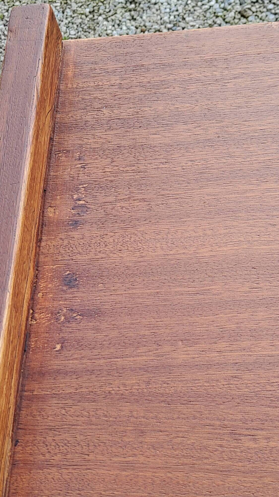Enfilade of the 50s in oak and mahogany feet compass