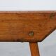 Rustic Pine Stool with Cut-Out Trestle Legs, Sweden, circa 1920