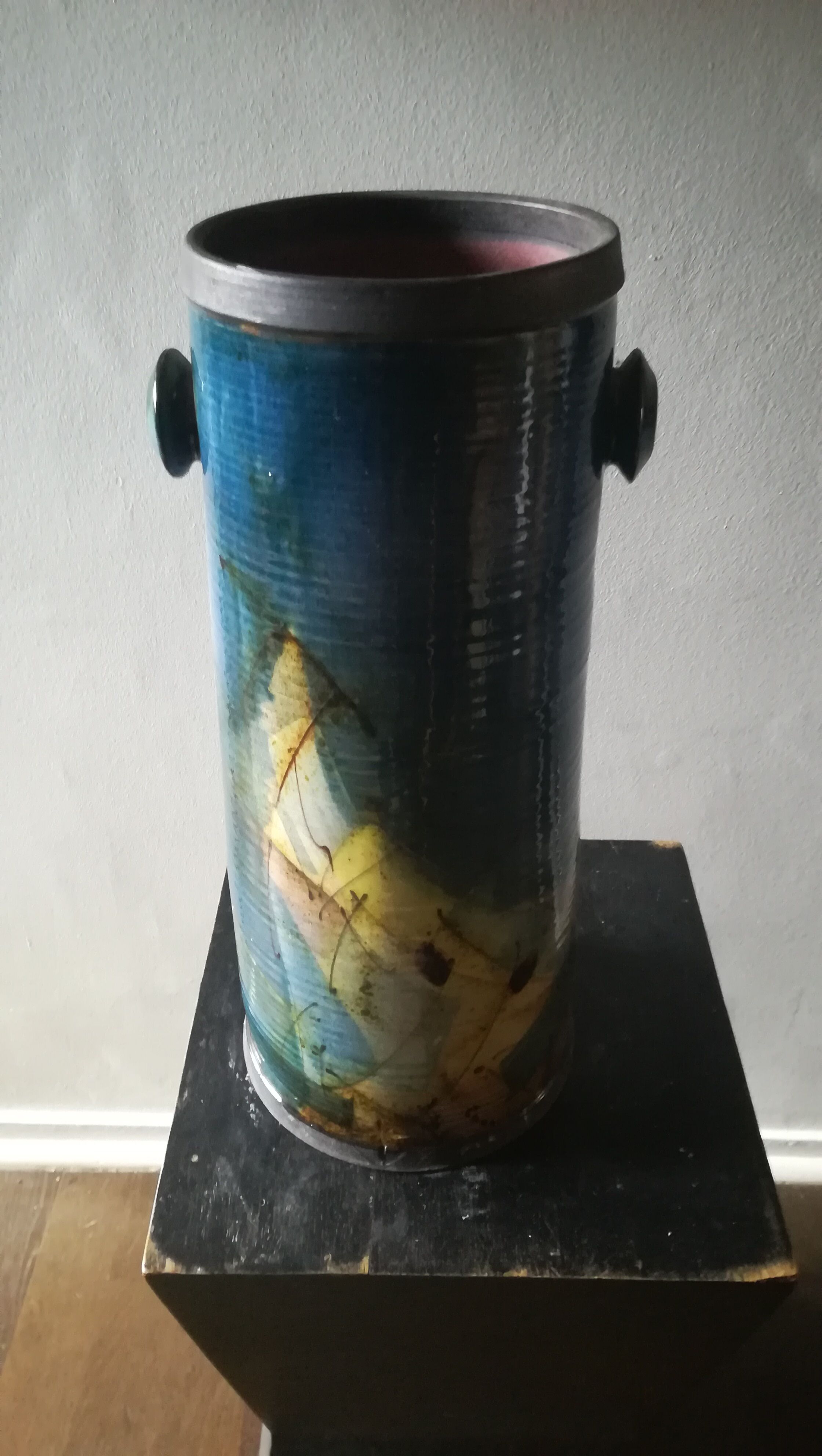 Ceramic umbrella holder by Claude Chauvel