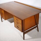 Mid-Century Design Desk in Teak by Arne Vodder & Anton Borg, 1960s