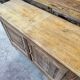 Old low sideboard in solid pitch pine