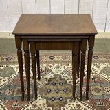 Set of English mahogany nesting tables from the 1950s